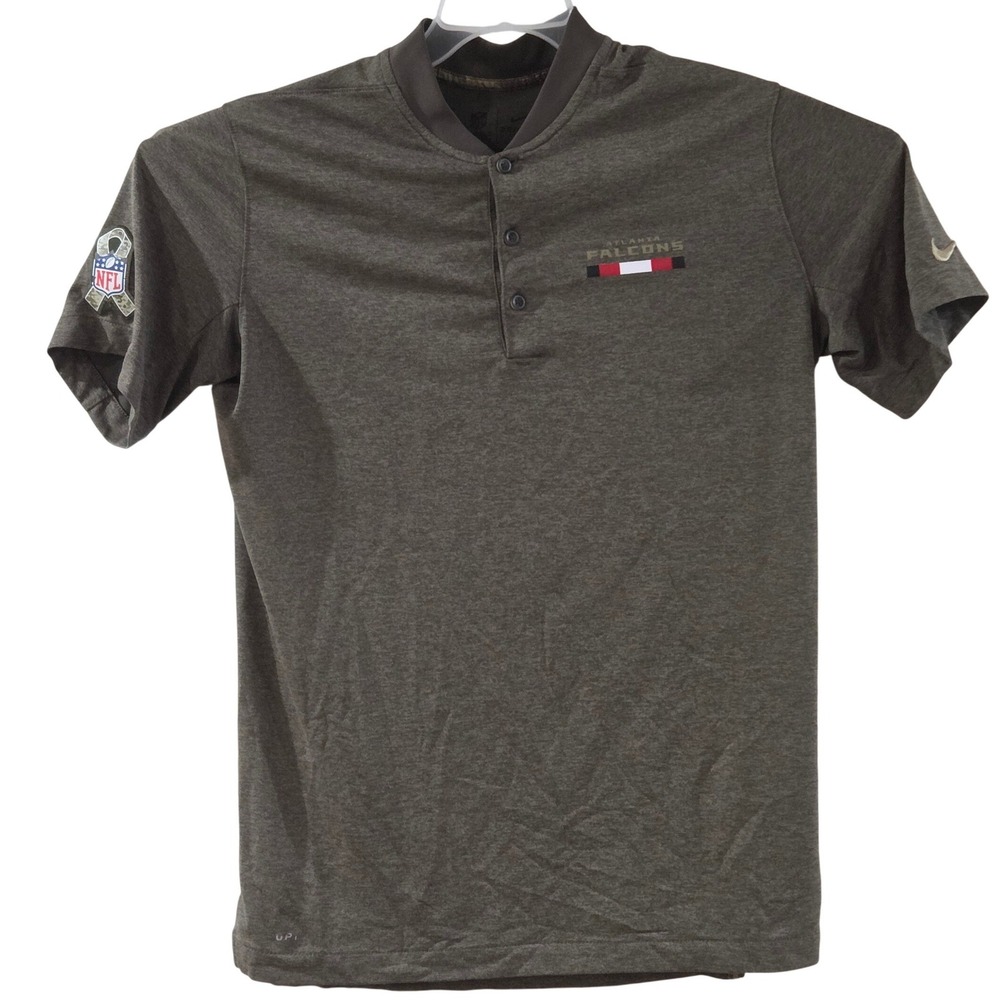 Nike Atlanta Falcons Salute to Service Polo Shirt Mens Small Olive Green NFL